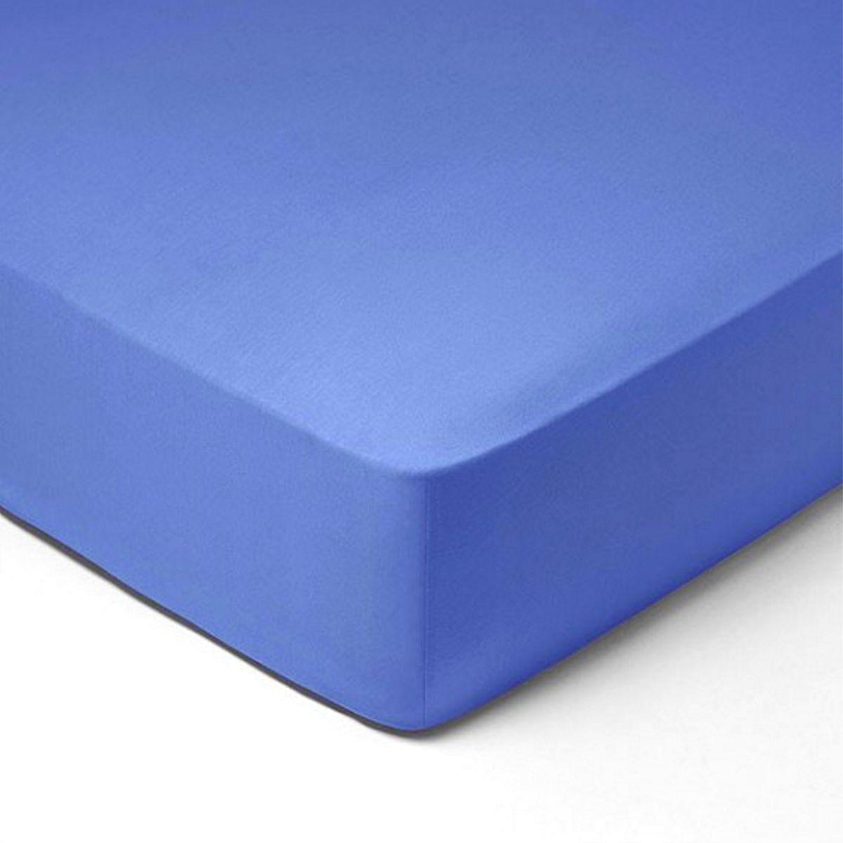 Prostěradlo, Jersey, světle modrá 160x200