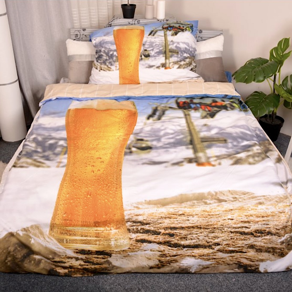 3D povlečení Pivo na sjezdovce