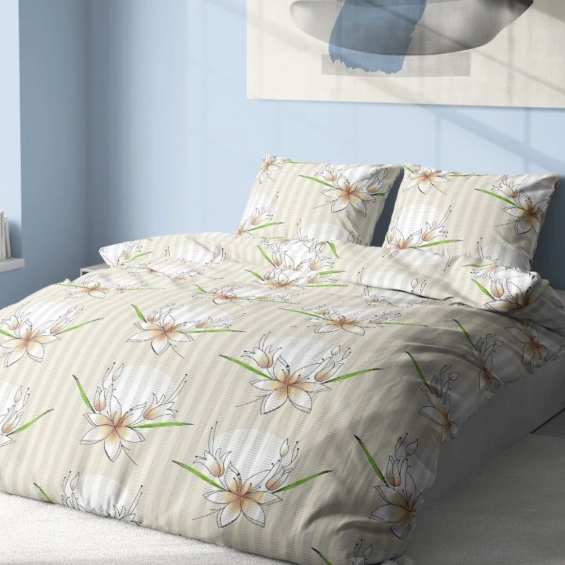 Krepové povlečení De Luxe 140x200/70x90 cm - Lily